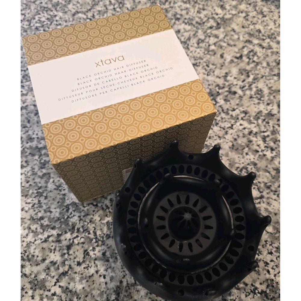 Xtava Black Orchid Hair Diffuser Curly Natural Hair Blow Dryer Attachment & Box